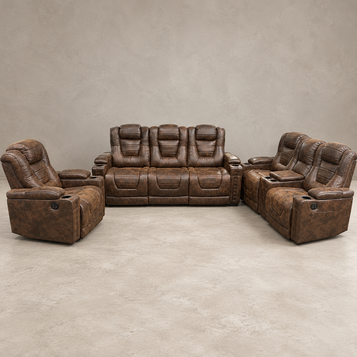 Florenzio ensemble de sofa, causeuse et fauteuil